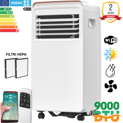 Condizionatore Portatile 5 in 1 - 9000BTU - senza tubi esterni
